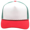 PB311T 5-Panel High Frame Rope Perforated [White/Green/Red]