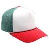 PB311T 5-Panel High Frame Rope Perforated [White/Green/Red]
