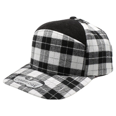 Plaid Camper Ear Flap [White/Black]