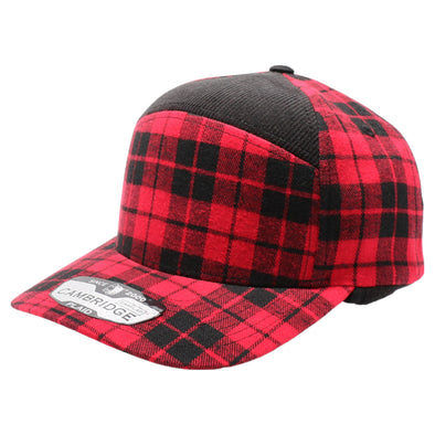Plaid Camper Ear Flap [Red/Black]