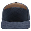 Quilt Camper Ear Flap [Navy/Brown]