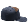 Quilt Camper Ear Flap [Navy/Brown]