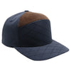 Quilt Camper Ear Flap [Navy/Brown]
