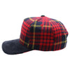 5 Panel Plaid Sandwich Visor [Red/Navy]