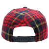 5 Panel Plaid Sandwich Visor [Red/Navy]
