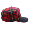 5 Panel Plaid Sandwich Visor [Red/Navy]