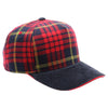 5 Panel Plaid Sandwich Visor [Red/Navy]