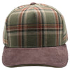 5 Panel Plaid Sandwich Visor [Olive/Brown]