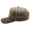 5 Panel Plaid Sandwich Visor [Olive/Brown]