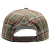 5 Panel Plaid Sandwich Visor [Olive/Brown]