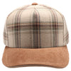 5 Panel Plaid Sandwich Visor [Khaki/Camel]