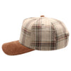 5 Panel Plaid Sandwich Visor [Khaki/Camel]
