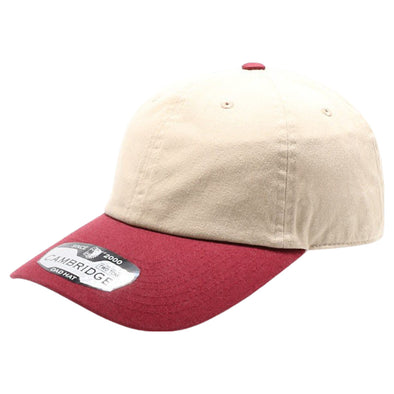 Khaki Two Tone Dad Hat [Khaki/Burgundy]