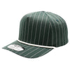 PB328R 5-Panel Pinstripe Snapback With Rope [D.Green/White]