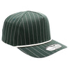 PB328R 5-Panel Pinstripe Snapback With Rope [D.Green/White]