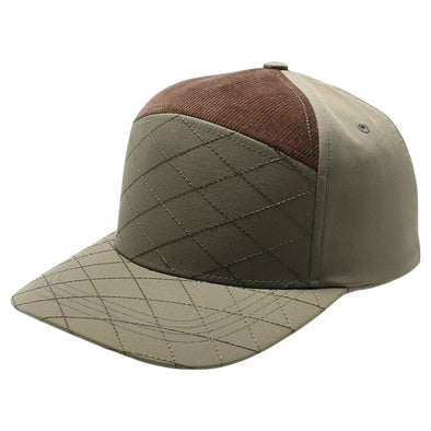 Quilt Camper Ear Flap [Olive/Brown]