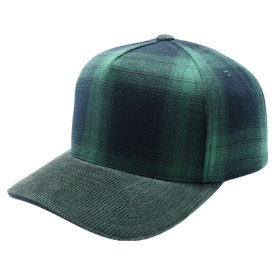 5 Panel Plaid Sandwich Visor [D.Green]