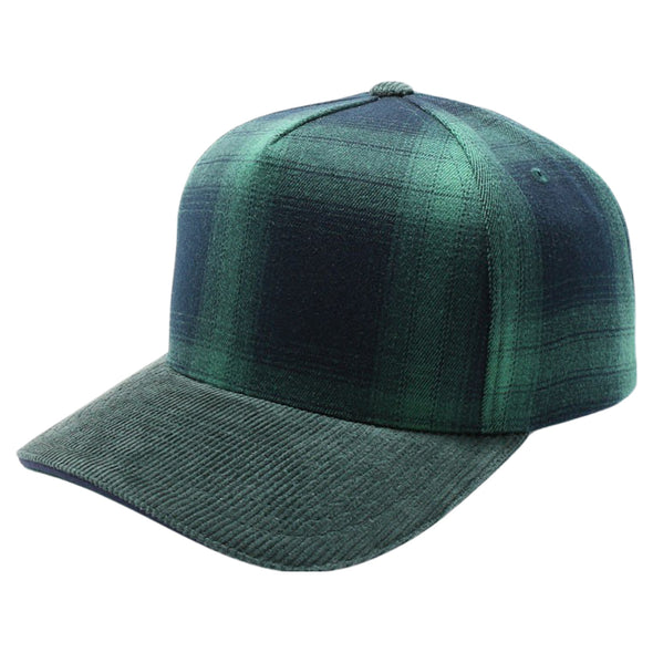 5 Panel Plaid Sandwich Visor [D.Green]
