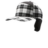 Plaid Camper Ear Flap [White/Black]