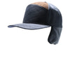 Quilt Camper Ear Flap [Navy/Brown]
