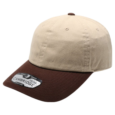 PITBULL Two Tone Cotton Dad Hat [Khaki/Brown]
