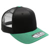 PB222T Pit Bull Cambridge Tri-Color Trucker Hat [Black/Black/Green]