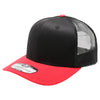 PB222T Pit Bull Cambridge Tri-Color Trucker Hat [Black/Black/Red]