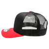 PB222T Pit Bull Cambridge Tri-Color Trucker Hat [Black/Black/Red]