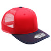 PB222T Pit Bull Cambridge Tri-Color Trucker Hat [Red/Red/Navy]