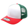 PB222T Pit Bull Cambridge Tri-Color Trucker Hat [White/Green/Red]
