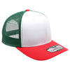 PB222T Pit Bull Cambridge Tri-Color Trucker Hat [White/Green/Red]