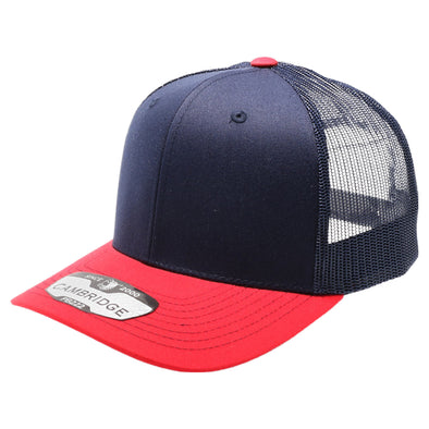 PB222T Pit Bull Cambridge Tri-Color Trucker Hat [Navy/Navy/Red]