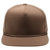 PB302 Pitbull Cambridge 5 Panel Hybrid Rope Snapback [Brown]