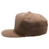 PB302 Pitbull Cambridge 5 Panel Hybrid Rope Snapback [Brown]