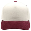 PB331CR Five Panel Two-Tone Corduroy High Frame [Cream/Burgundy]