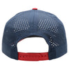 PB301T 6-Panel Cambridge Hybrid Rope Perforated [White/Navy/Red]
