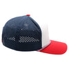 PB311T 5-Panel High Frame Rope Perforated [White/Navy/Red]