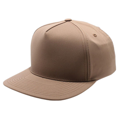PB302NR 5 Panel Hybrid No Rope Snapback [Brown]