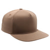 PB302NR 5 Panel Hybrid No Rope Snapback [Brown]
