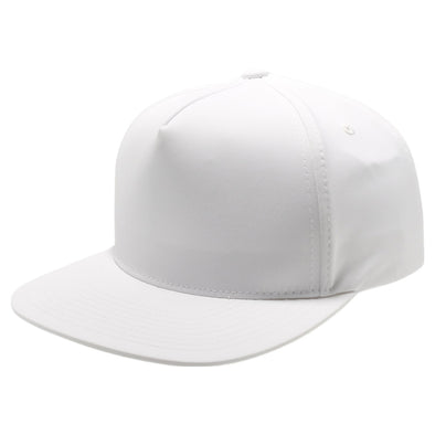 PB302NR 5 Panel Hybrid No Rope Snapback [White]