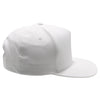 PB302NR 5 Panel Hybrid No Rope Snapback [White]