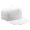 PB302NR 5 Panel Hybrid No Rope Snapback [White]
