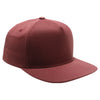 PB302NR 5 Panel Hybrid No Rope Snapback [Burgundy]