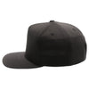 PB302NR 5 Panel Hybrid No Rope Snapback [Black]