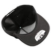 PB302NR 5 Panel Hybrid No Rope Snapback [Black]