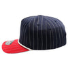 PB328R 5-Panel Pinstripe 2-Tone Snapback With Rope [Navy/Red]