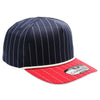 PB328R 5-Panel Pinstripe 2-Tone Snapback With Rope [Navy/Red]