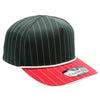 PB328R 5-Panel Pinstripe 2-Tone Snapback With Rope [D.Green/Red]