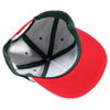 PB328R 5-Panel Pinstripe 2-Tone Snapback With Rope [D.Green/Red]