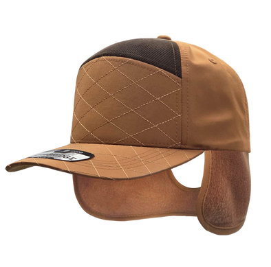 Quilt Camper Ear Flap [Tan/Brown]